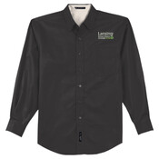 ADULT, Sport Shirt, Long Sleeve, CAVANAUGH/LANSING_White/Green