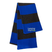 Rugby Striped Knit Scarf, LEAF_White/Green